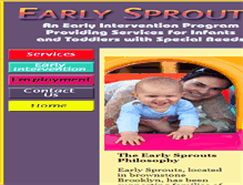 Tablet Screenshot of earlysprouts.com